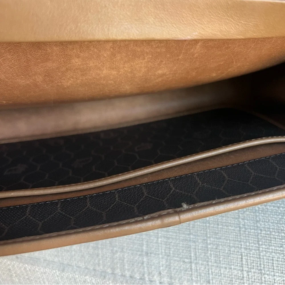 Dior Brown Honeycomb Coated Canvas Chain Crossbody Bag Dark brown - Picture 7 of 8